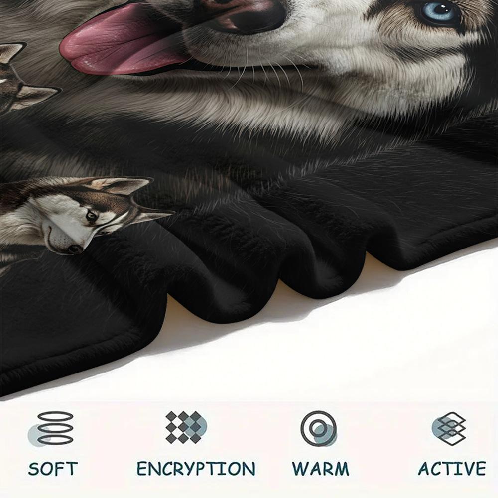 1PC Cute pets Print Flannel Blanket, High quality Comfortable for All Seasons, Home Decor, Warmth and Comfort, Perfect for Christmas Gifts