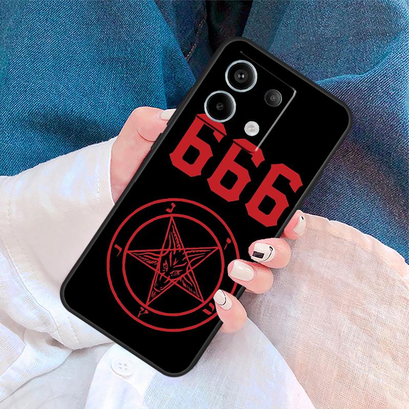 Pentagram 666 Demonic Cover For Xiaomi Redmi Note 13 14 Pro 12 11 9 10 9S 10S 11S 12S Redmi 14C 10C 12C 13C Case