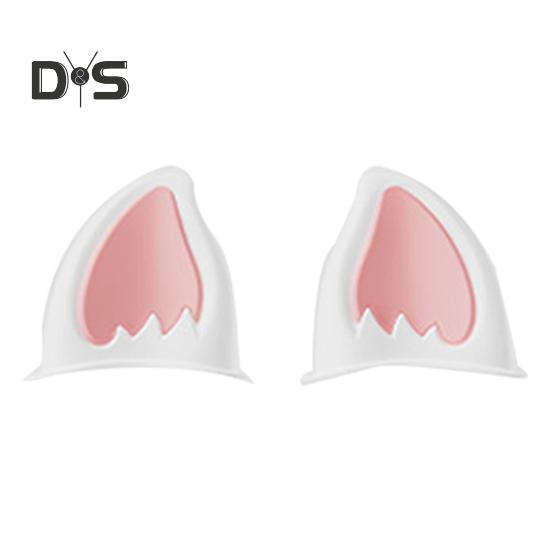 1 Pair Motorcycle Helmet Cat Ear Decoration Adhesive Scooter Cycling Bicycle Motorbike Skateboarding Helmet Decorative Ear Helmet Accessories