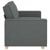 2 Seater Sofa Dark Grey 140 cm Fabric