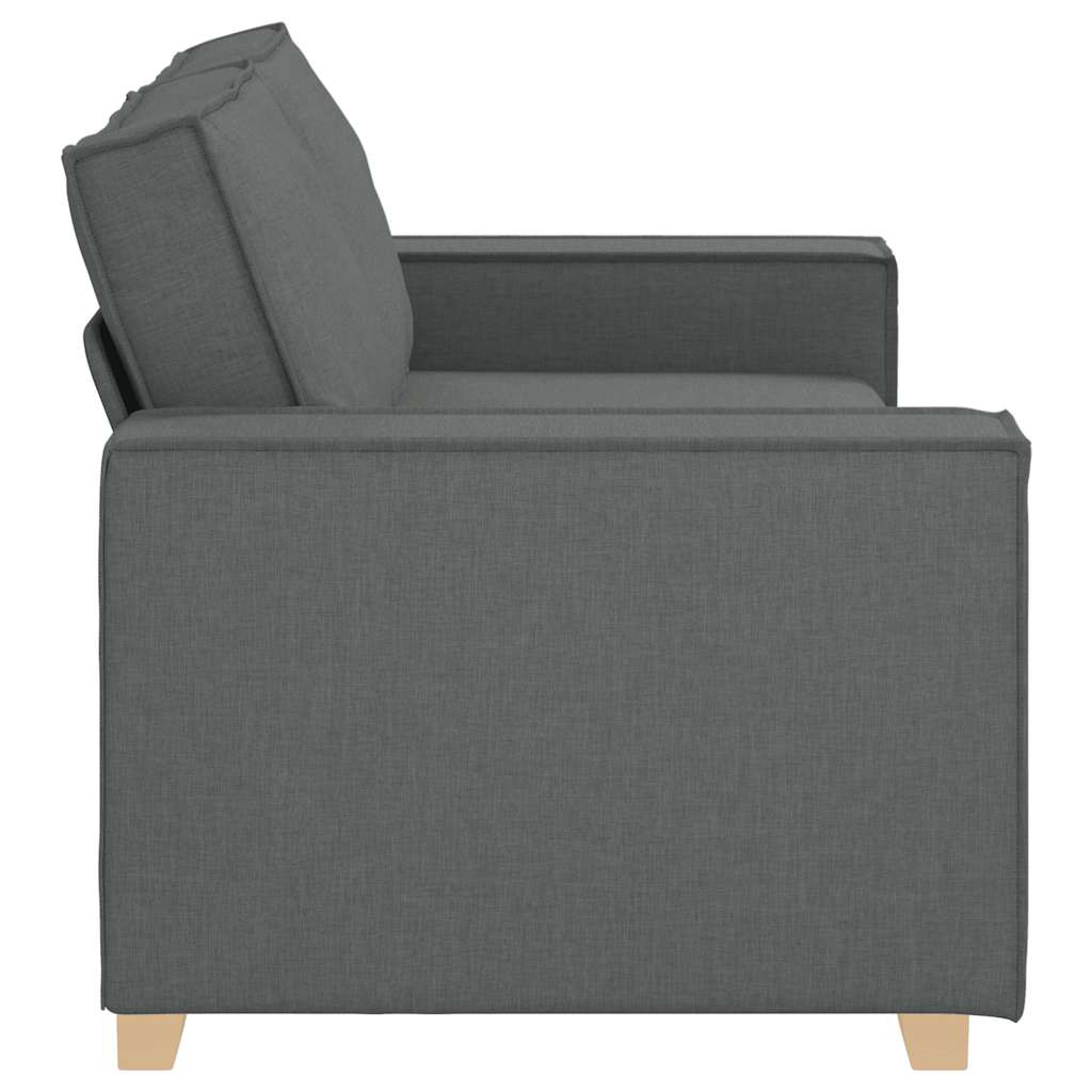 2 Seater Sofa Dark Grey 140 cm Fabric