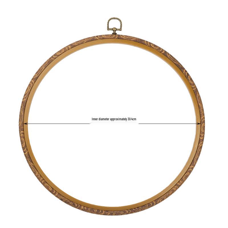 Bamboo-Style Plastic Embroidery Hoop: Handmade DIY Round Frame & Stand