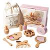 Children's Beech Wood Makeup Play Set - Educational Toy for Girls