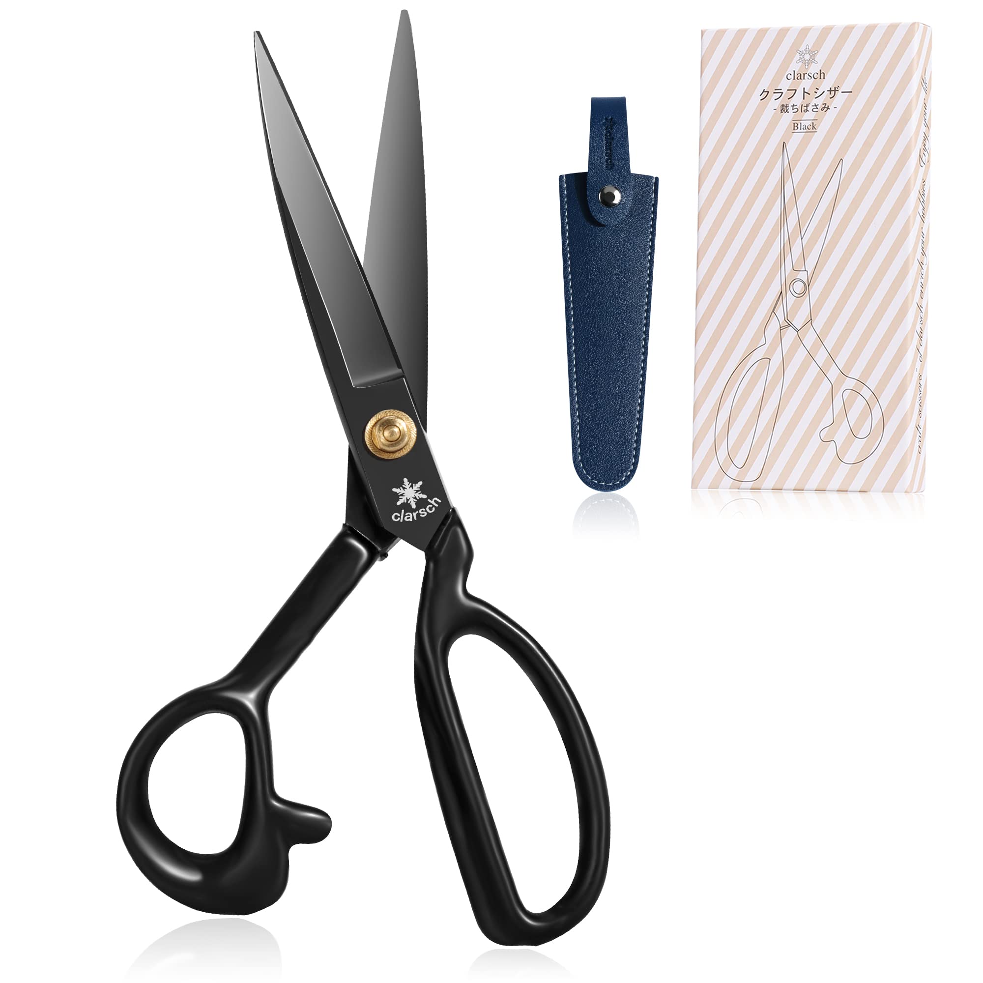 

clarsch ножницы для резки ткани с чехлом для черных темно-синих ножниц, ножницы, чехол, черный, 23,5 см, ткань, кожа, картон, резка, ножницы,