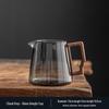 Thickened Glass Tea Pitcher with Wooden Handle