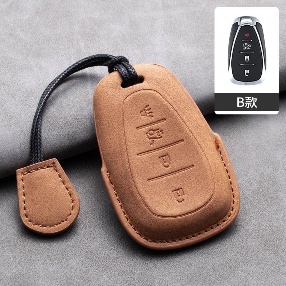 Premium for Nappa Leather Key Cover for Chevy Malibu XL Equinox Blazer Camaro Car Keys