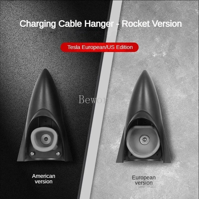 Für Tesla Model 3 Y S X Ladekabel Organizer EU US Ladehalter Wandmontage Haken Verbinder Halterung Zubehör