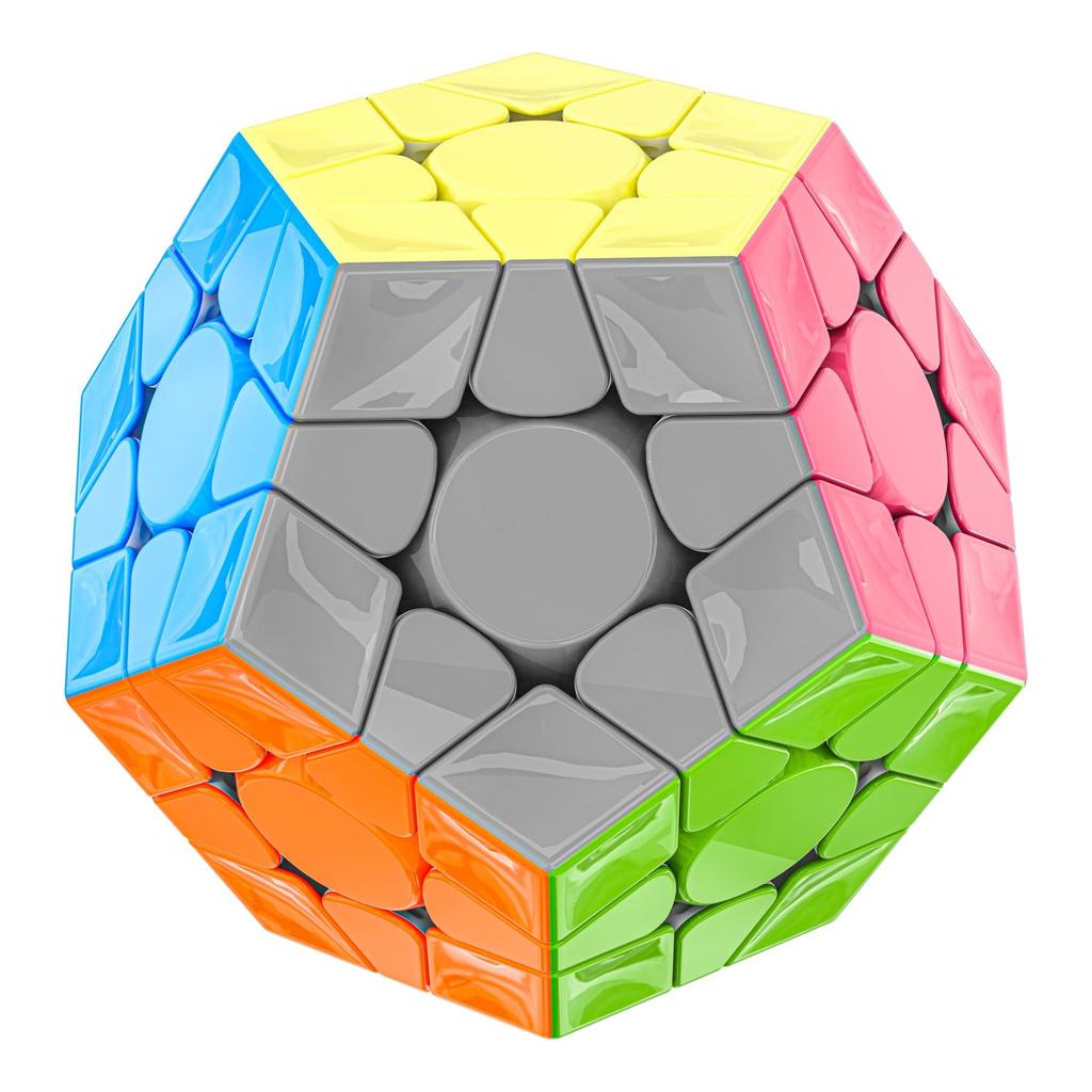 Bucubke GAN Megaminx MagLev Gray UV Official Magnetic Cube Stickerless Magic Cube GAN Dodecahedron Competition Puzzle Magic Cube 3D Megagaminx M-Cube