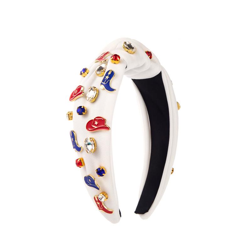 Knotted Fashionable Fabric Full Women's Hair Accessories Diamond Exquisite Headband