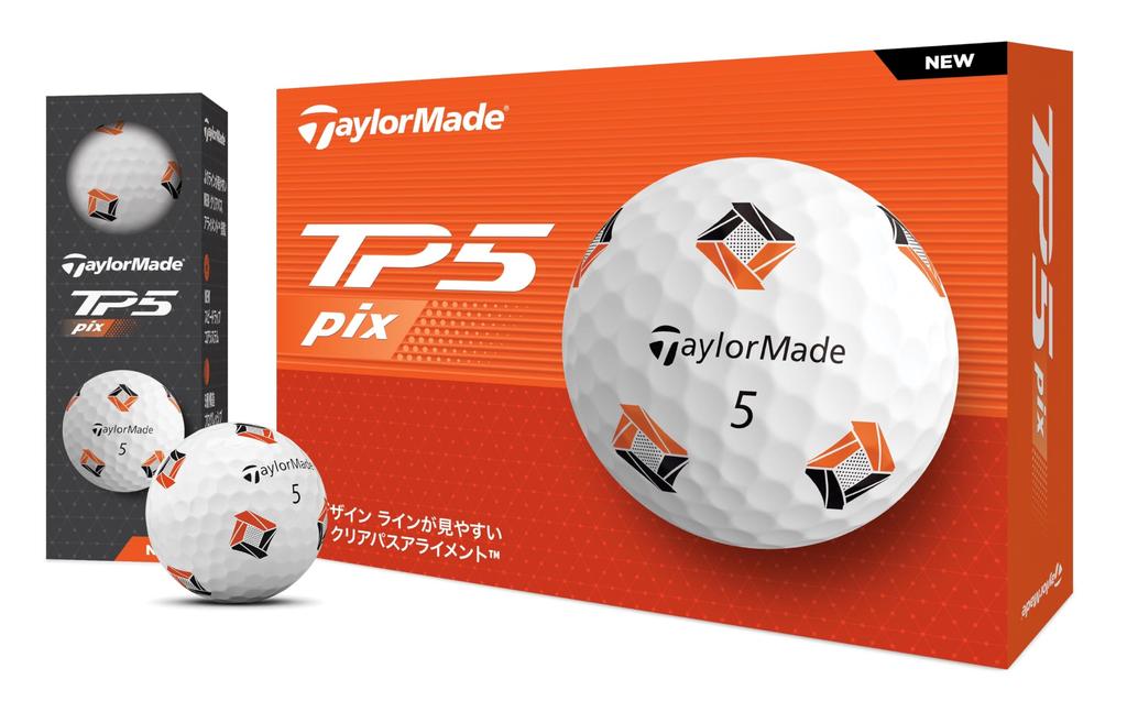 TaylorMade TP5 Pix Series 2024 Golf Balls Genuine Japanese Product (1 dozen/12 balls) -