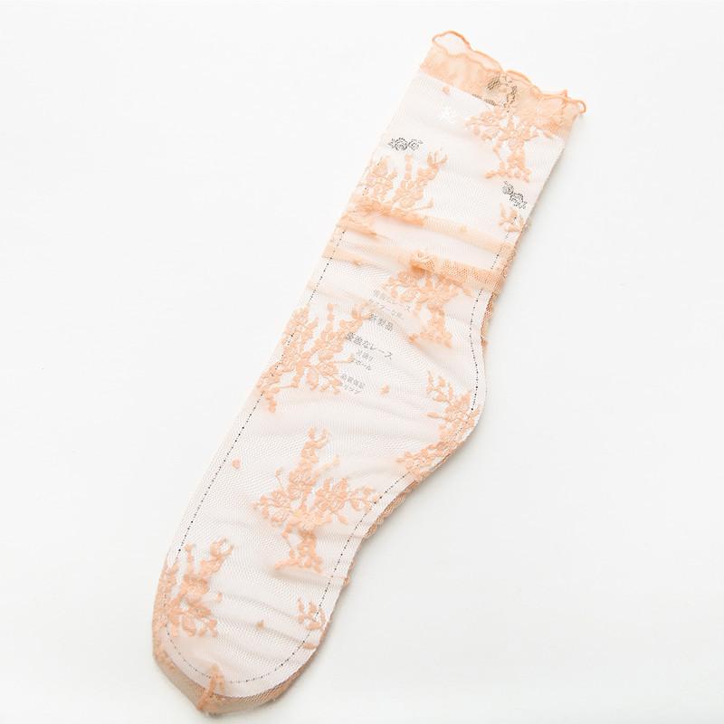 Spring and Summer New Arrivals: Fairy Socks Korean-style Mesh Pile Socks Thin Lace Breathable Socks Fashionable Socks Mid-calf Socks