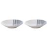 Seito Household Goods Large and Serving Very Lightweight Deep Plates Set of Set, Plates, Lightweight, (Senjiku Pattern, 2)