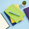 A5 Solid Color PU Leather Lace-Up Notebook with Custom Logo Option.