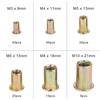 150pcs Rivet Rivet Combination Kit Rivet Nut Tool Kit Steel Yellow Galvanized Thread Rivet Nut Insert Kit M3 / M4 / M5 / M6 / M8
