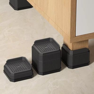 High Quality Heavy-Duty Furniture Foot Pad Non-slip Square Bed Lifts Risers Adjustable Bed Lifter Refrigerator