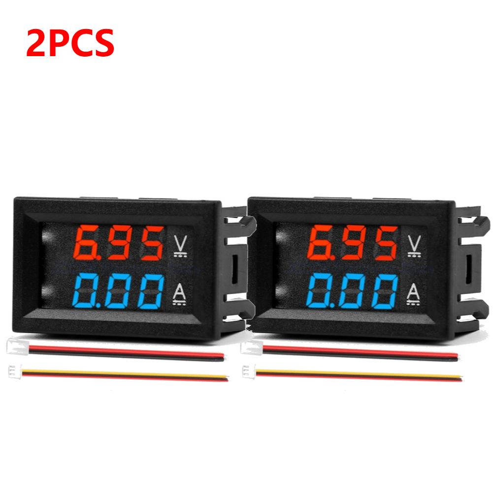 DC 100V 10/50/100A Voltmeter Ammeter Blue + Red LED Amp Dual Digital Volt Meter Gauge Car Motocycle Voltage Current Meter