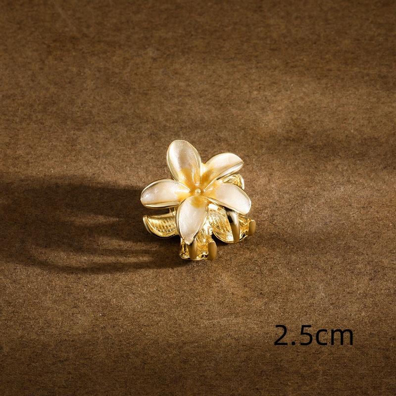 Gradient Alloy Oil Dropping Lily Flower Hair Clip Versatile Hair Accessory For Summer Beach Vocation Headwear