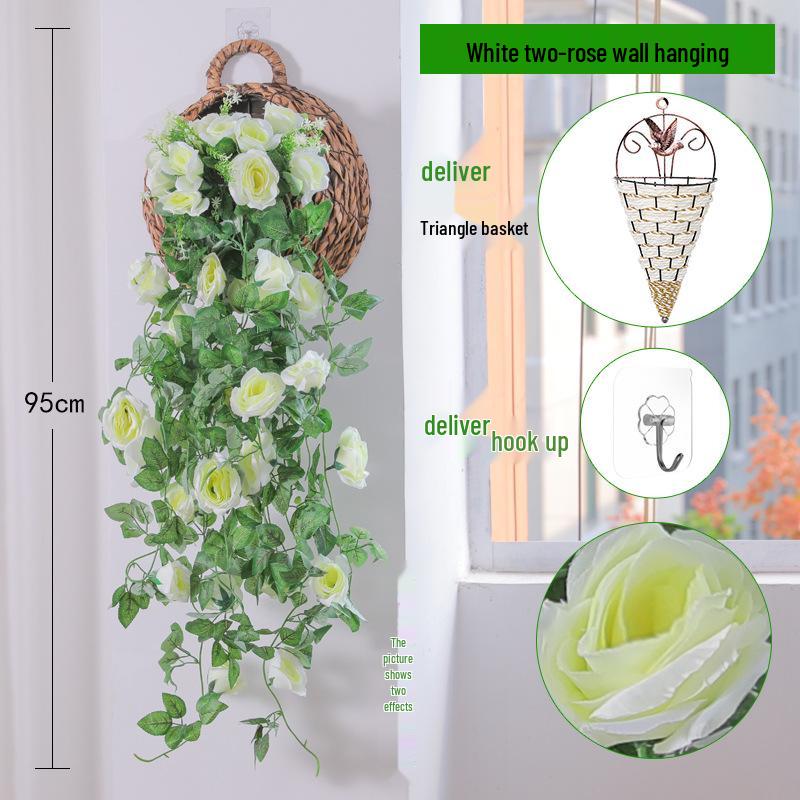 Wisteria Vine Artificial Silk Flower Wall Hanging for Indoor Decoration