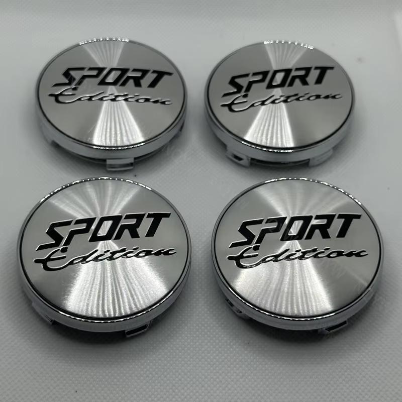 

4 шт./компл. 60 мм Колпачки на центр ступицы колеса автомобиля Комплект крышек Логотип SPORT Edition Декоративный колпак Автомобильный колпак Пылезащитные крышки Аксессуары серебряный