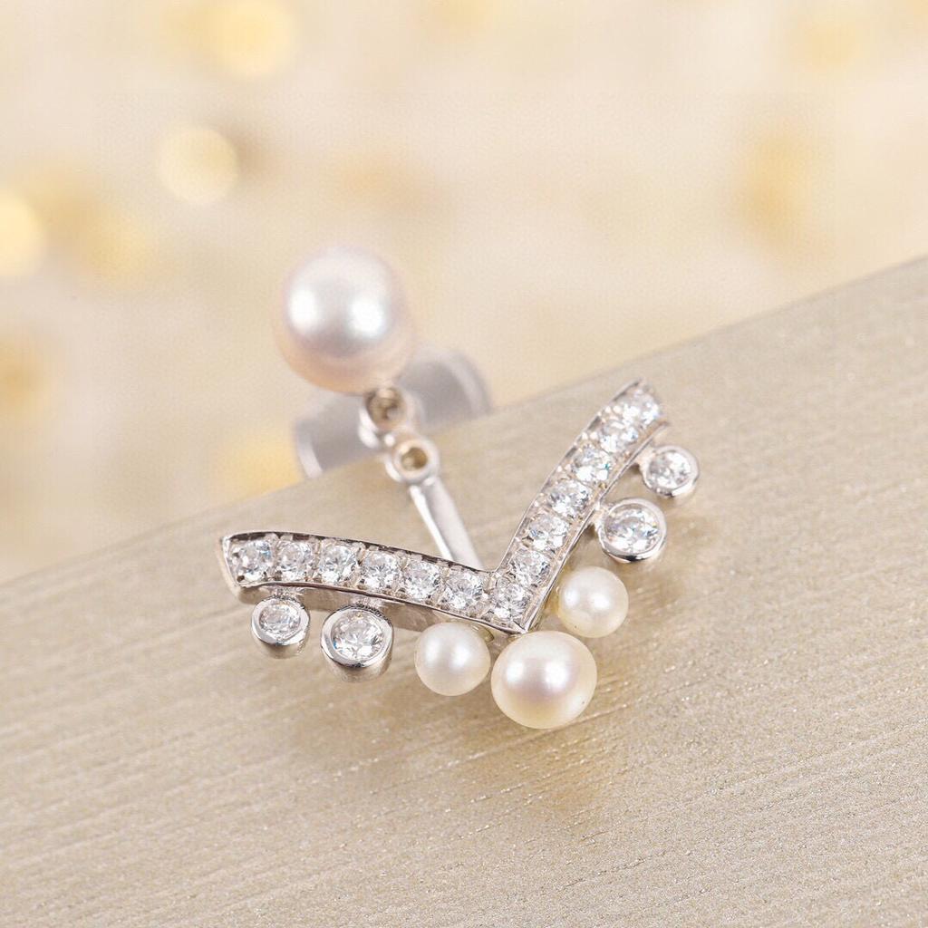 Hot Brand Vintage Earrings Luxury Jewelry for Women Fashion Designer Eardrop Natural Pearl Fine Quality Lady Party Ear Stud