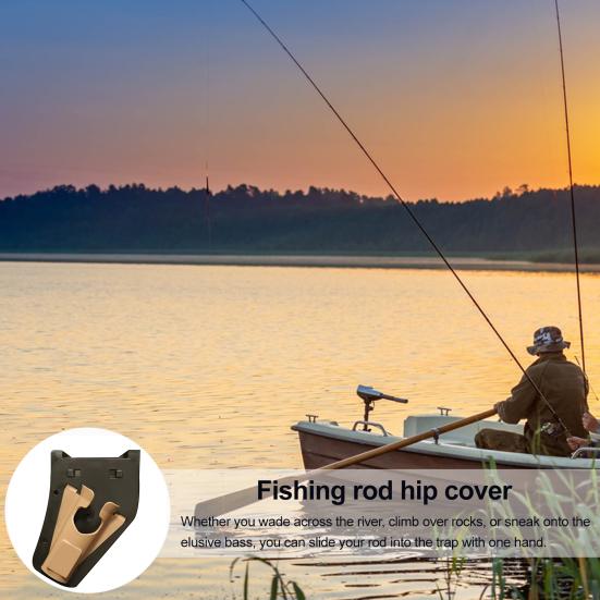 Slide-in Fishing Rod Hip Holster Weather-proof Quick Release Universal