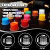 DM 100PCS Disposable Tattoo Ink Cup Plastic Pigment Clear Holder Container Cap With Bottom Permanent Makeup Microblading Supply