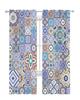 Moroccan Tiles Colorful Arabesque Tulle Sheer Window Curtains for Living Room the Bedroom Modern Voile Organza Curtains Drapes
