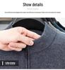 Men's Thick Wool Base Layer Sweater with Half-High Collar and Zipper - Perfect for Autumn and Winter Warmth