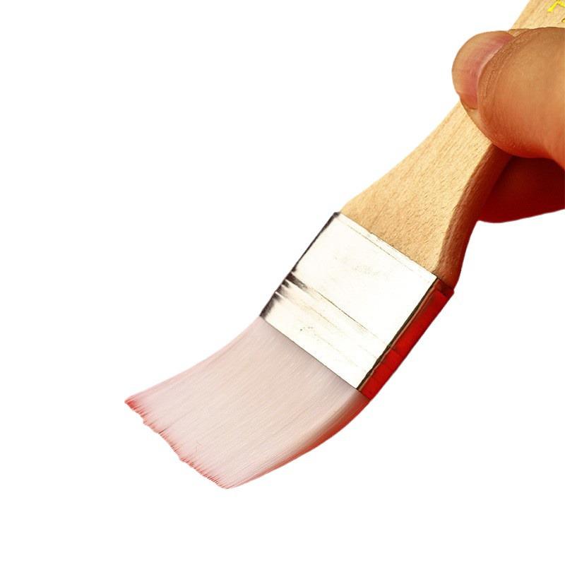 Wei Zhuang Nylon Bristle Oil Painting & Barbecue Brush - Small White Hair Board Brush.