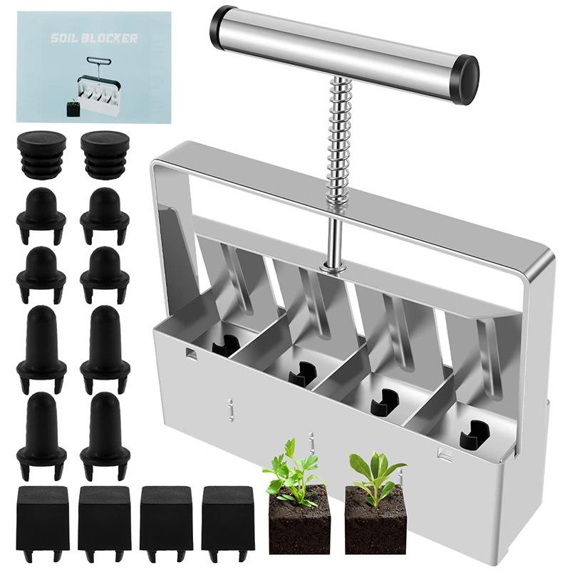 1SET Manual Block Maker, Handheld Nursery Soil Blocker Garden Tool Garden Tool