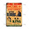 DORA Tin Sign MISES KING OF THE BLUES BB King Metal Poster Classic Metal Sign Wall Plate Home Garden Cafe Industrial Decor Old Metal Plaque