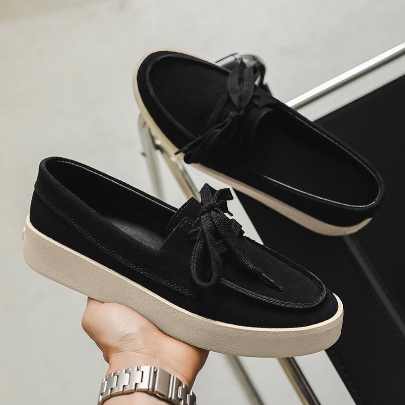 Fashion Handmade Suede Leather Man Loafers Soft Hot Sell Men Moccasins Slip on Casual Driving Flats Lightweight Penny Male Walking Shoes