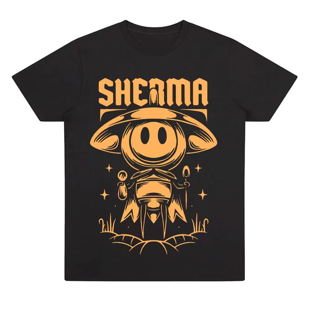 Hollow Knight Sherma Unisex T-shirt Hollow Knight Silksong Hot Game Tee Cotton Funny T Shirt Crewneck Cartoon Y2K Clothes Casual S разноцветный