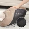 Cozy Winter Round Pet Bed - Machine Washable for Cats and Small Dogs