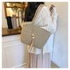 Women's Large Woven Straw Tote Bag - 2025 Summer Beach & Fashion Bucket Style