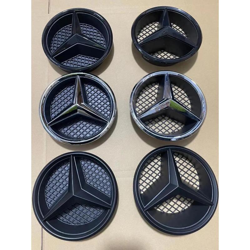 Grill Badge Grid Style Front Emblem For Mercedes Benz AMG A B C E CLA CLS SLK GL Metris GLK GLA G R V VITO GLE GLC GLS