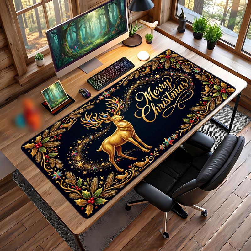 Christmas Printed Mouse Pad Non Slip Desk Mat For Office Gaming Home Use Holiday Gift