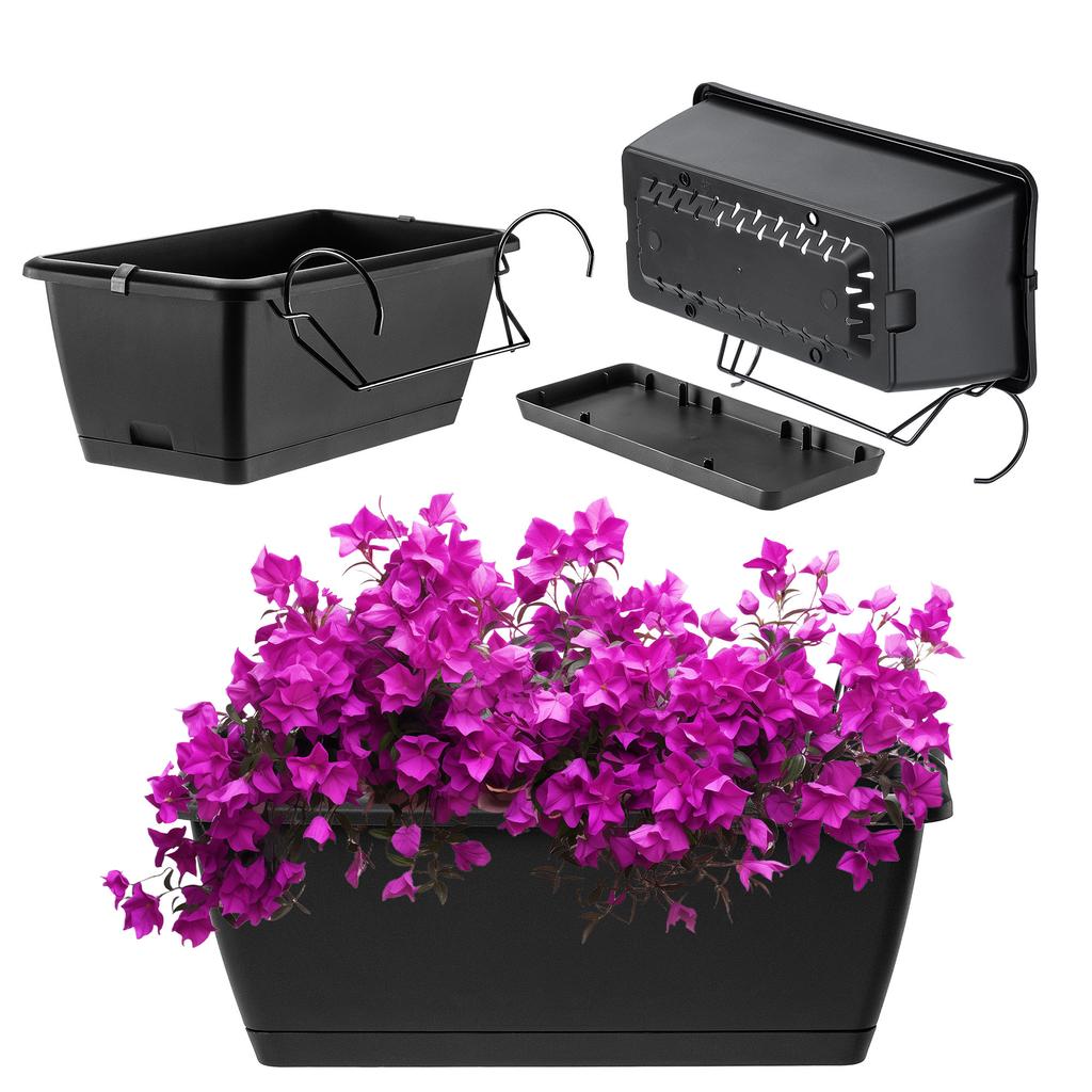 KADAX Balkonkasten Pflanzgefäß mit Halterungen