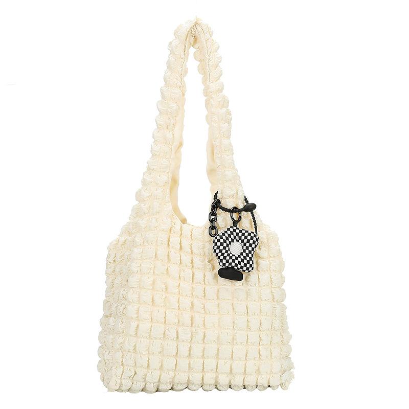 

Women s bag pleated cloud bag shoulder bag underarm hand summer small fresh girl heart shopping bag bag