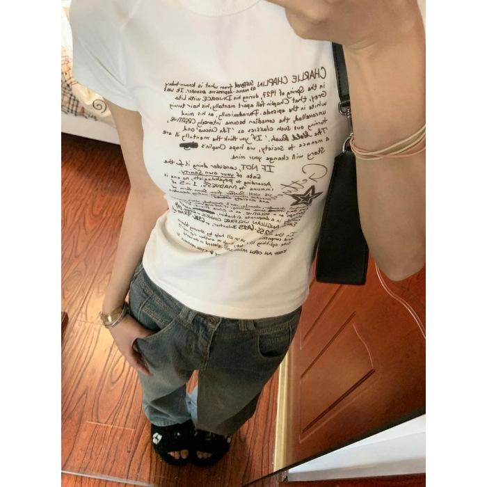 

Футболка American Retro Slim-Fit с коротким рукавом и открытыми плечами - летний корейский топ в стиле BM L белый