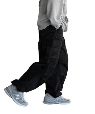 WEGO Unisex Cargo Wide Loose Casual Wide Korean Long Size Type Black Pants, Cargo, Fit, Streetwear, Bottoms, Trousers, Pants, Style, Spring, Summer,