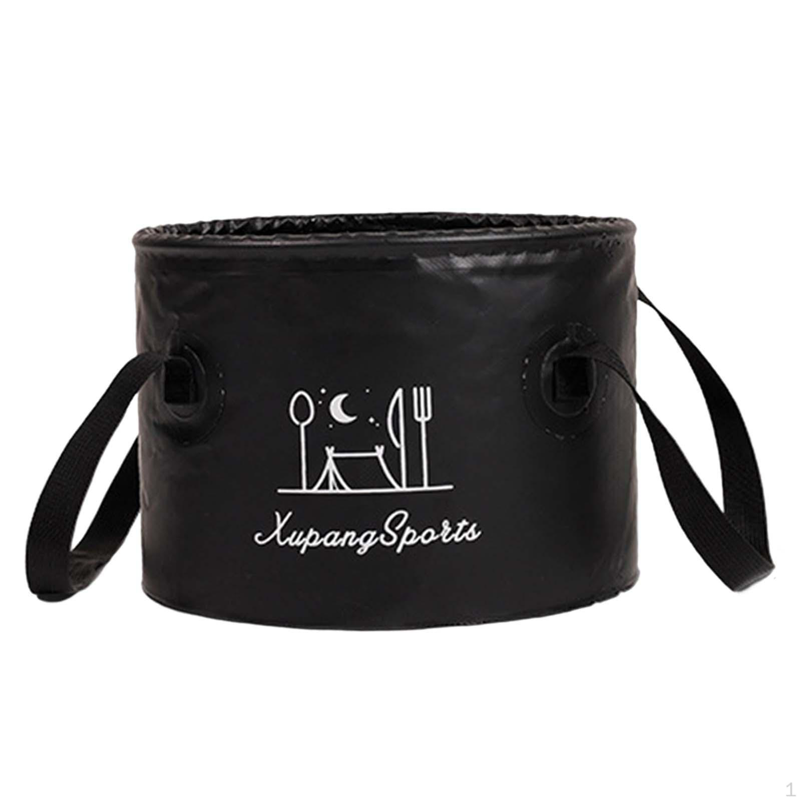 

Складное ведро для рыбалки, герметичное, водонепроницаемое, переносное, контейнер для воды, складная раковина 20L Black