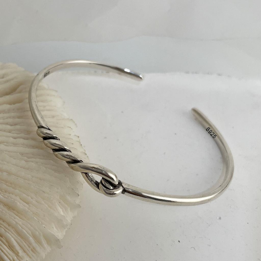 Xiaomi 100% Solid 925 Sterling Silver Metal Bracelet for Women Vintage Handmade Simple Retro Bracelet Birthday ChristmasGift