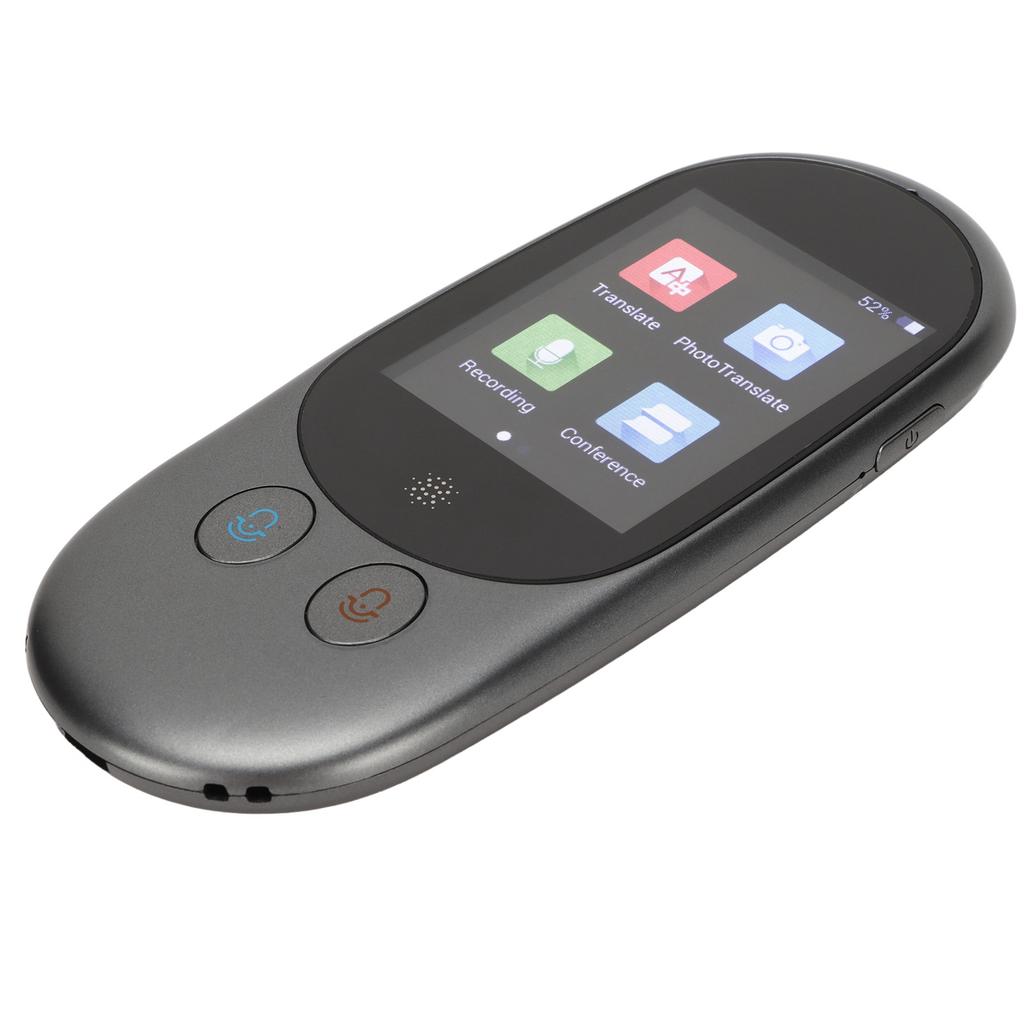 Language Translator Device 2.4in Touch Screen Real Time Two Way Translation Portable Intelligent Voice Translator Grey