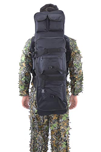 Sutekus Double Gun Case, Rifle Case, Airsoft Nylon, 2-Way, Black (120cm)