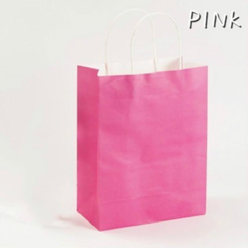 pink kraft paper bolsas
