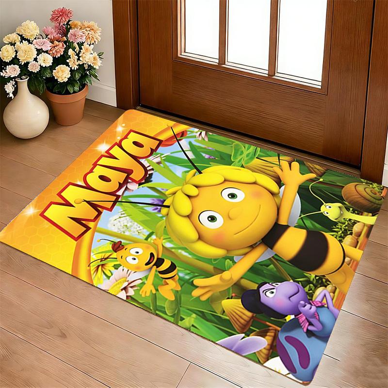 Biene Maya Wohnzimmer Rutschfester Teppich Weicher Teppich für Schlafzimmer Spielzimmer Sofaecke Büro Heimdekoration Fußmatte Weihnachtsgeschenk C92665