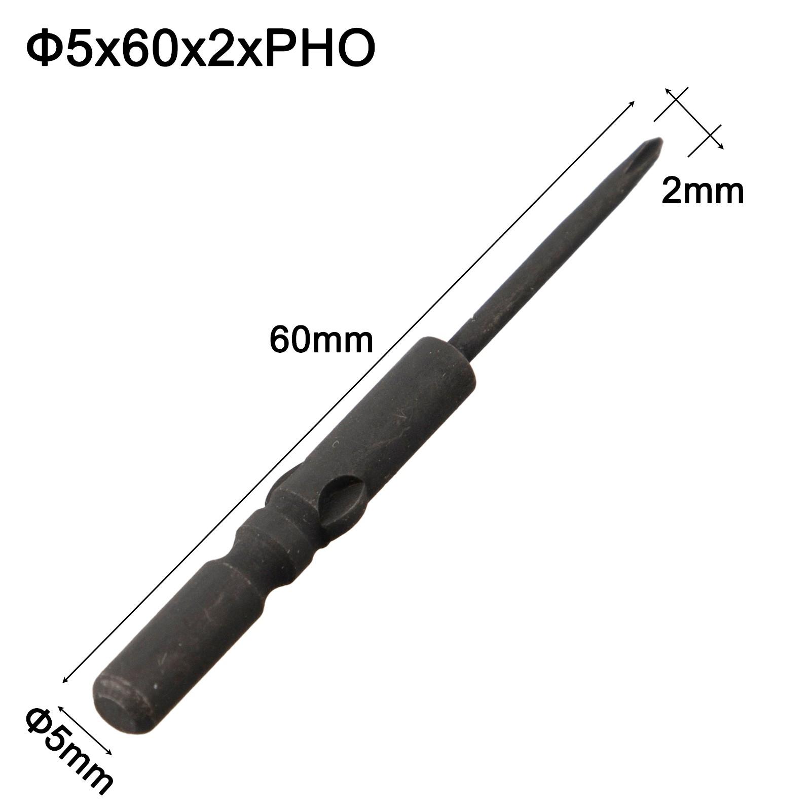 

- Cross 5mm Round Shank Screwdriver Bit Screwdriver Bit - PH0