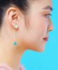 Lazy N Crazy Asymmetrical Yellow Mint Ceramic Crystal Earrings