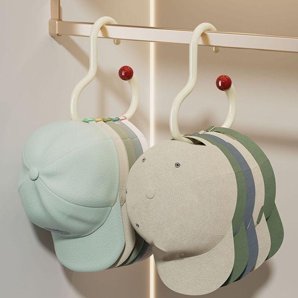 6Pcs Plastic Round Scarf Tie Hanger Dopamine Hat Storage Hook Durable Clothes Hanger  for Home
